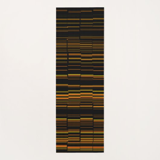 Sehr Cool, modern, orange gestreift Yogamatte (Rückseite)