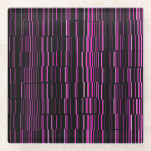 Sehr Cool Moderne Magenta gestreift Glasuntersetzer