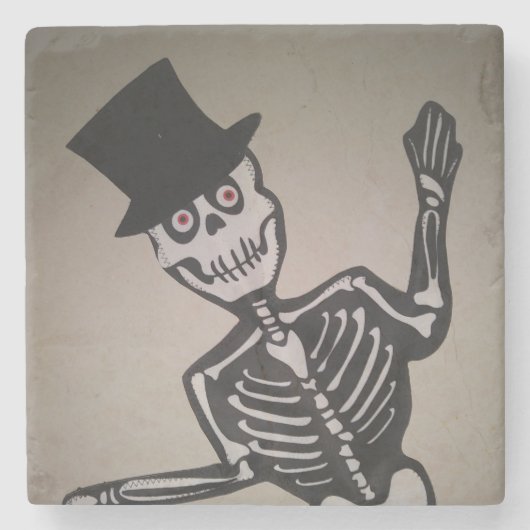 Sehr Cool Skulptur Halloween Stone Untersetzer (Vorderseite)