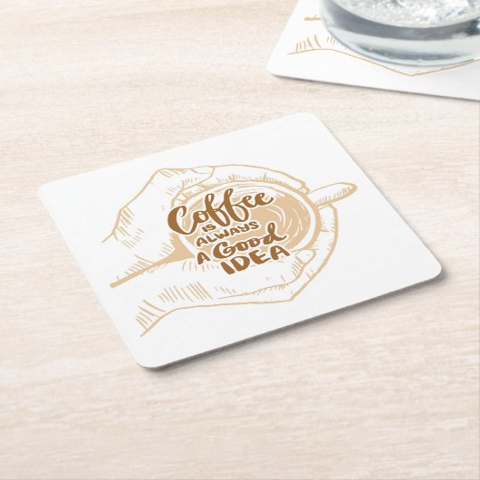 Sehr Cool und Cute Kaffee oder Java Rechteckiger Pappuntersetzer (angewinkelt)