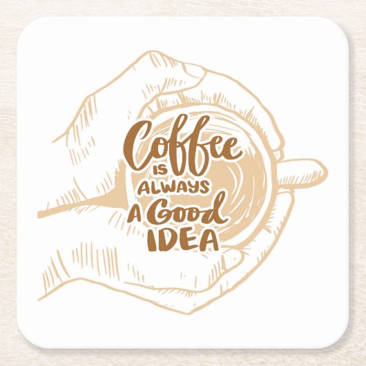 Sehr Cool und Cute Kaffee oder Java Rechteckiger Pappuntersetzer (Vorderseite)