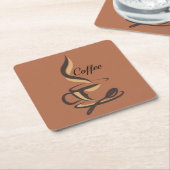 Sehr Cool und Cute Kaffee oder Java Rechteckiger Pappuntersetzer (angewinkelt)