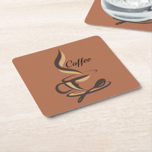Sehr Cool und Cute Kaffee oder Java Rechteckiger Pappuntersetzer (angewinkelt)