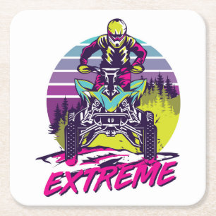 Sehr Cool und farbenfroh Extreme ATV Rechteckiger Pappuntersetzer