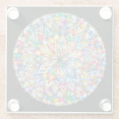 Sehr Cool und farbenfroh Mandala Glasuntersetzer (Rückseite)