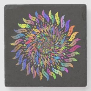 Sehr Cool und farbenfroh Mandala Steinuntersetzer