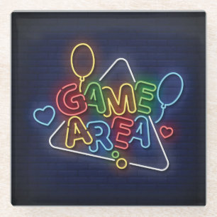 Sehr Cool und farblich simuliert Neon Sign Game Be Glasuntersetzer