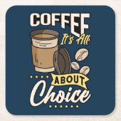 Sehr cool und süßer Kaffee oder Java Rechteckiger Pappuntersetzer (Vorderseite)