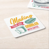 Sehr Cool und Süßer Kaffee oder Java Rechteckiger Pappuntersetzer (angewinkelt)