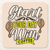 Sehr cool und süßer Kaffee oder Java Rechteckiger Pappuntersetzer (Vorderseite)