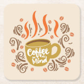 Sehr cool und süßer Kaffee oder Java Rechteckiger Pappuntersetzer (Vorderseite)