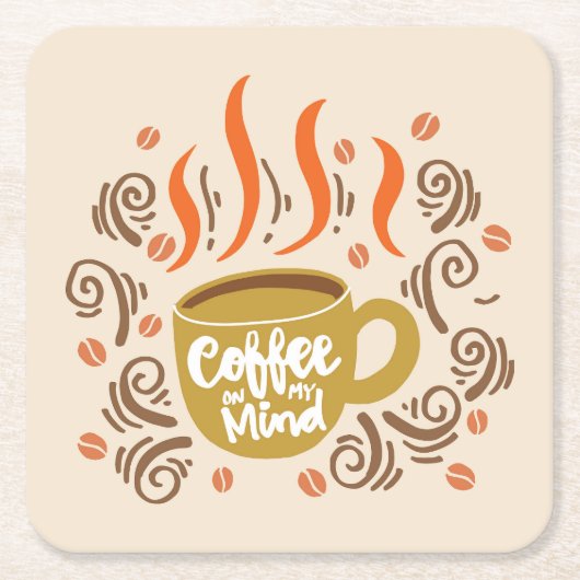 Sehr cool und süßer Kaffee oder Java Rechteckiger Pappuntersetzer (Vorderseite)