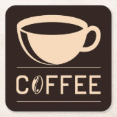 Sehr Cool und Süßer Kaffee oder Java Rechteckiger Pappuntersetzer (Vorderseite)