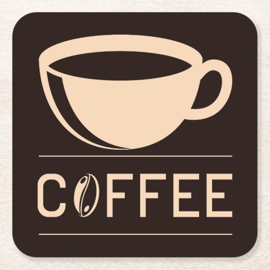 Sehr Cool und Süßer Kaffee oder Java Rechteckiger Pappuntersetzer (Vorderseite)