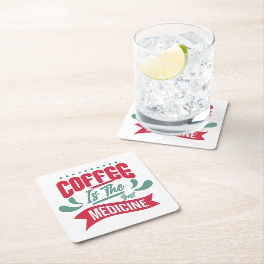Sehr Cool und Süßer Kaffee oder Java Rechteckiger Pappuntersetzer (Vor Ort)