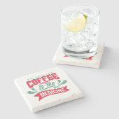 Sehr cool und süßer Kaffee oder Java Steinuntersetzer (Seitenansicht)