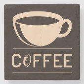 Sehr cool und süßer Kaffee oder Java Steinuntersetzer (Vorderseite)