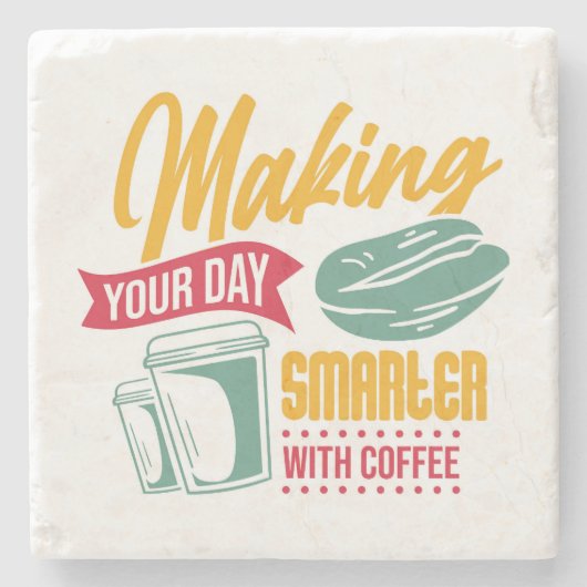 Sehr cool und süßer Kaffee oder Java Steinuntersetzer (Vorderseite)
