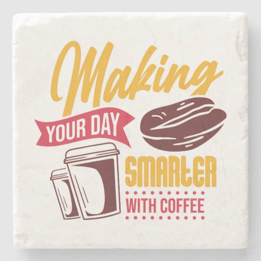 Sehr cool und süßer Kaffee oder Java Steinuntersetzer (Vorderseite)