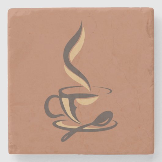 Sehr cool und süßer Kaffee oder Java Steinuntersetzer (Vorderseite)