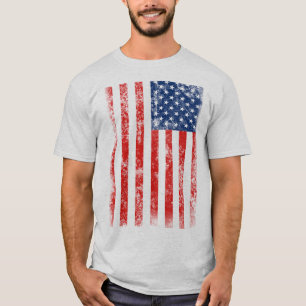 Sehr coole abgenutzte amerikanische Flagge T-Shirt