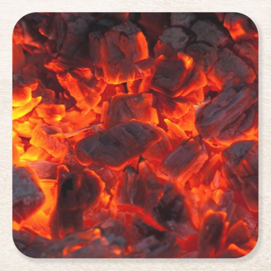 Sehr Coole Brennkohlen Rechteckiger Pappuntersetzer (Vorderseite)