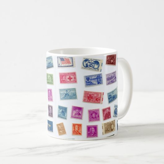 Sehr Coole Briefmarke, Kaffeepflanzung Tasse (VorderseiteRechts)