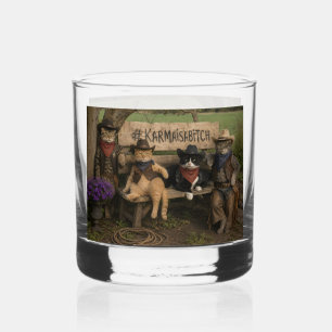 Sehr coole Cowboy-Katzen Whiskyglas! Whiskyglas