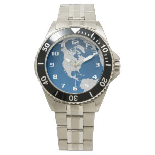 Sehr Coole Erde und der Globus Armbanduhr