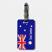Sehr Coole Flagge Australiens mit Monogramm Gepäckanhänger (Rückseite vertikal)