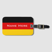 Sehr Coole Flagge Deutschlands mit Monogramm Gepäckanhänger (Vorderseite (Horizontal))