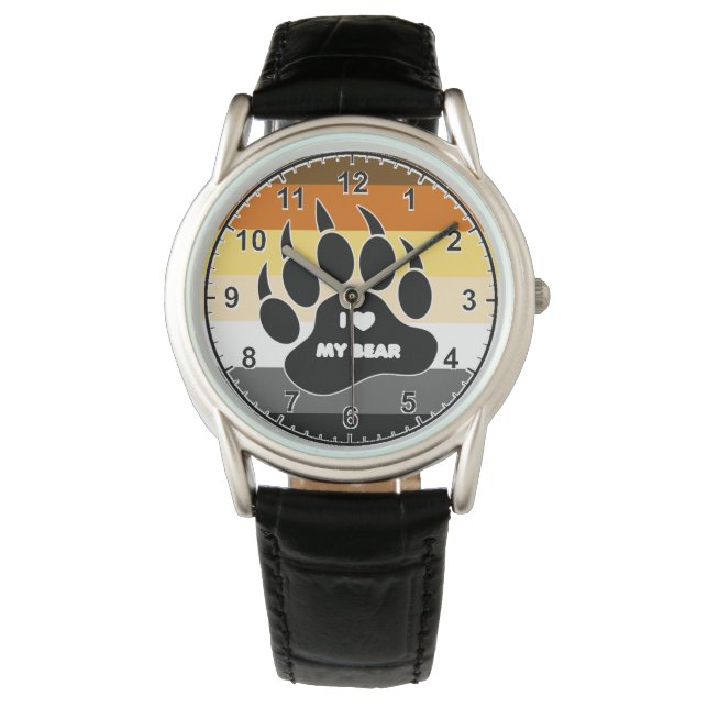 Sehr Coole Gay Bear Prix Farben Armbanduhr (Vorderseite)