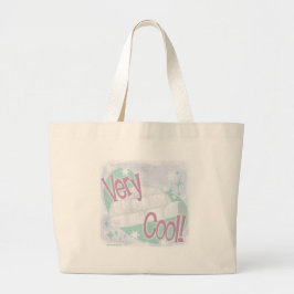 Sehr Coole Iglu Cartoon Slogan-Illustration Jumbo Stoffbeutel