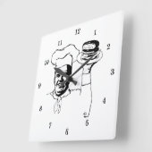 Sehr Coole Koch-Uhr Quadratische Wanduhr (Winkel)