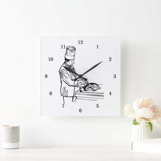 Sehr Coole Koch-Wandklemme Quadratische Wanduhr (Zuhause)