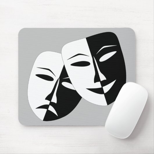 Sehr Coole Masken für Comedy und Tragedy Theater Mousepad (Mit Mouse)