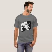 Sehr Coole Masken für Comedy und Tragedy Theater T-Shirt (Vorne ganz)
