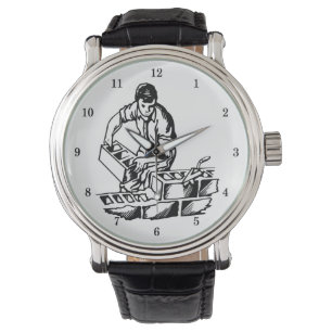 Sehr Coole Mason-/Ziegel-Schicht-Armüberwachung Armbanduhr