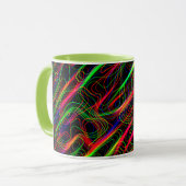 SEHR COOLE, mehrfarbige, gekrümmte Linien Tasse (Vorderseite Links)