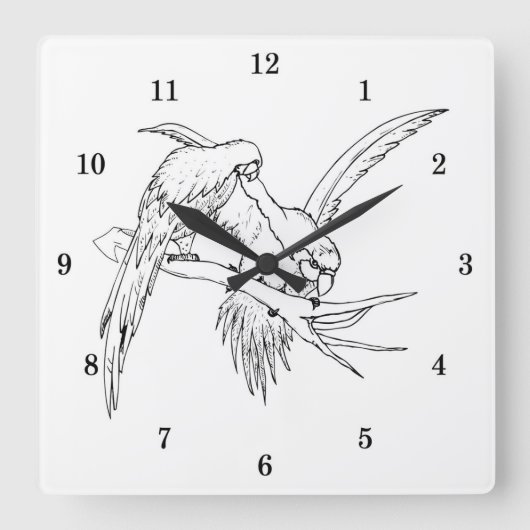 Sehr Coole Parkuhr Quadratische Wanduhr (Vorderseite)