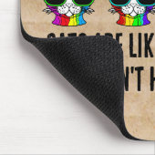 Sehr Coole Regenbogenkatzen mit Sonnenblumen-Muste Mousepad (Ecke)