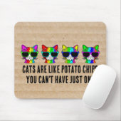 Sehr Coole Regenbogenkatzen mit Sonnenblumen-Muste Mousepad (Mit Mouse)