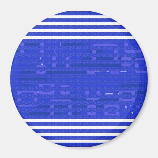 Sehr Coole Streifen mit blauer Geometrie Magnet (Vorne)