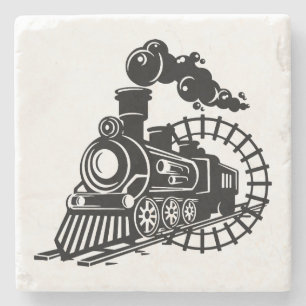 Sehr Coole Vintage Dampflokomotive Motor Steinuntersetzer