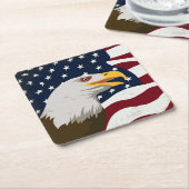 Sehr Cooler Adler & USA Flag Untersetzer Set (angewinkelt)