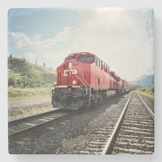 Sehr Cooler Eisenbahnzug Stone Untersetzer (Vorderseite)