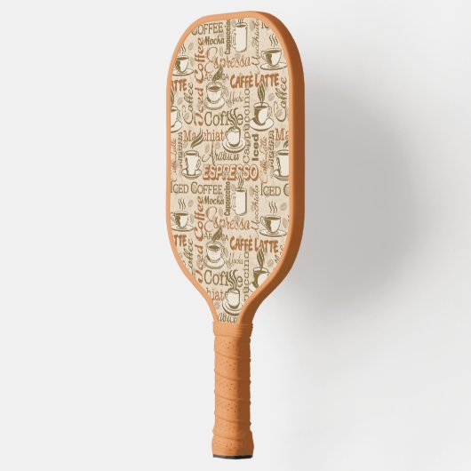 Sehr Cooler Java Coffee Espresso Caffe Latte Pickleball Schläger (Links)