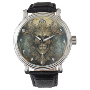 Sehr Cooler künstlerischer Schädel Armbanduhr