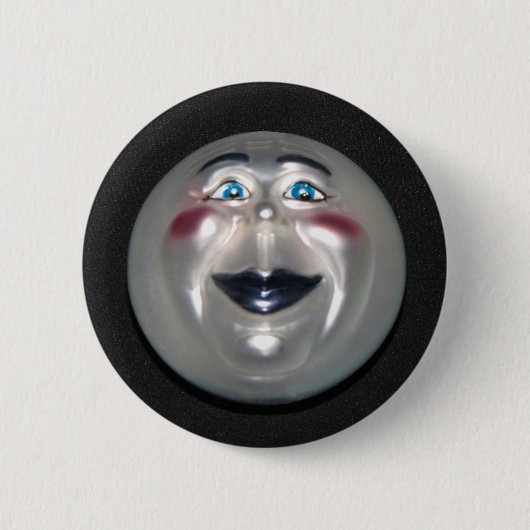 Sehr Cooler Mann auf dem Mond Button (Vorderseite)