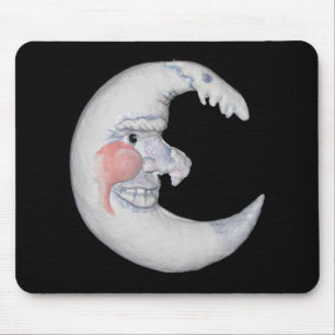 Sehr Cooler Mann auf dem rund um den Mond gedrehte Mousepad